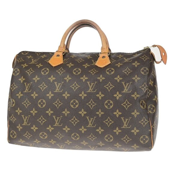 LOUIS VUITTON Speedy 35 Travel Hand Bag Monogram Leather Brown - Picture 1 of 14